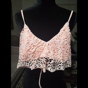 NWOT Pastel cutout bikini top